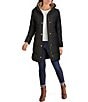 Cole Haan Signature Zip Front Faux Fur Lined Down Puffer Coat, Color:Black - Image 3
