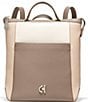 Color:Irish Coffee/Oat - Image 1 - Small Convertible Leather Backpack