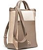 Color:Irish Coffee/Oat - Image 4 - Small Convertible Leather Backpack