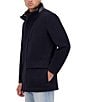 Cole Haan Stand Collar Wool Plush All Weather Car Coat, Color:Navy - Image 3