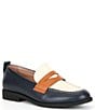 Color:Navy/Ivy/Pecan - Image 1 - Stassi Leather Penny Loafers