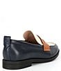 Color:Navy/Ivy/Pecan - Image 2 - Stassi Leather Penny Loafers