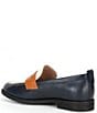 Color:Navy/Ivy/Pecan - Image 3 - Stassi Leather Penny Loafers