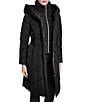 Cole Haan Taffeta Down Stand Collar Elastic Waist Inserts Snap Front Puffer - Image 1