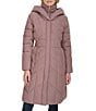 Cole Haan Taffeta Down Stand Collar Elastic Waist Inserts Snap Front Puffer - Image 4