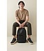 Color:Black - Image 5 - Triboro Leather Backpack