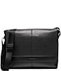 Color:Black - Image 1 - Triboro Leather Messenger Bag