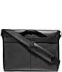Color:Black - Image 2 - Triboro Leather Messenger Bag