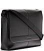 Color:Black - Image 4 - Triboro Leather Messenger Bag