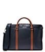 Color:Navy Blaze - Image 1 - Triboro Pebbled Leather Briefcase