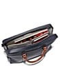 Color:Navy Blaze - Image 4 - Triboro Pebbled Leather Briefcase