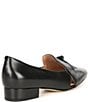 Color:Black - Image 2 - Viola Leather Tie Detail Skimmer Loafers