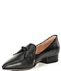 Color:Black - Image 4 - Viola Leather Tie Detail Skimmer Loafers