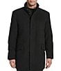 Cole Haan Wool Blend Plush Solid Coat, Color:Black - Image 1