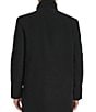 Cole Haan Wool Blend Plush Solid Coat, Color:Black - Image 2