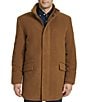 Cole Haan Wool Blend Plush Solid Coat, Color:Camel - Image 1