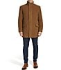 Cole Haan Wool Blend Plush Solid Coat, Color:Camel - Image 3