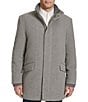 Cole Haan Wool Blend Plush Solid Coat, Color:LT Grey - Image 1