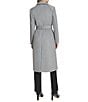Cole Haan Wool Blend Water Resistant Stand Collar Belted Wrap Coat, Color:Medium Grey - Image 2