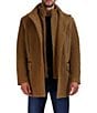 Cole Haan Wool Blend Plush Car Solid Coat, Color:Camel - Image 1