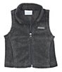 Color:Charcoal Heather - Image 1 - Baby Boys Newborn-24 Months Fleece Vest
