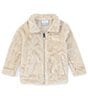 Color:Ancient Fossil Diamond - Image 1 - Baby Girls Newborn-24 Months Fire Side Faux-Sherpa Jacket
