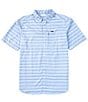 Color:Skyler Chambray Stripe - Image 1 - Big & Tall Silver Ridge™ Utility Lite Novelty Short Sleeve Shirt