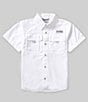 Color:White - Image 1 - Boys 4-18 Short-Sleeve Bahama Fishing Shirt