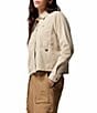 Columbia Brea Falls Woven Point Collar Long Sleeves Button Front Top, Color:Ancient Fossil - Image 3