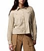 Columbia Brea Falls Woven Point Collar Long Sleeves Button Front Top, Color:Ancient Fossil - Image 4
