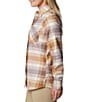 Color:Dusty Pink - Image 3 - Calico Basin™ Plaid Print Long Sleeve Button Front Flannel Shirt