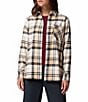 Columbia Calico Basin Stretch Flannel Point Collar Button Front Plaid Shirt, Color:Canoe Mullaid - Image 1