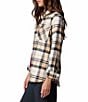 Columbia Calico Basin Stretch Flannel Point Collar Button Front Plaid Shirt, Color:Canoe Mullaid - Image 3