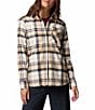 Columbia Calico Basin Stretch Flannel Point Collar Button Front Plaid Shirt, Color:Canoe Mullaid - Image 4