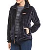 Color:Dark Nocturnal - Image 1 - Fleece Fire Side Sherpa Long Sleeve Cozy Jacket