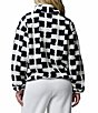 Columbia Helvetia II Sherpa Printed Stand Collar Cropped Half Snap Pullover - Image 2