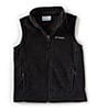 Color:Black - Image 1 - Little Boys 2T-4T Steens Mt Fleece Vest