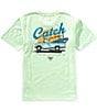 Columbia Little/Big Boys Short Sleeve PFG™ Elements Catch My Drift Graphic T-Shirt, Color:Key West - Image 1