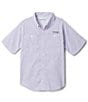 Color:Red - Image 1 - Little/Big Boys 4-18 Short Sleeve Super Tamiami Fishing Shirt