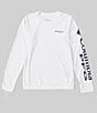 Color:White - Image 1 - Little/Big Boys 4-18 Long Sleeve Terminal Tackle™ UPF 50 Sun T-Shirt