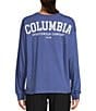 Color:Eve Varsity Arch - Image 2 - North Cascades Crew Neck Long Sleeve Omni-Shade UPF 30 Pullover Tee Shirt