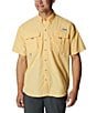 Color:Cocoa Butter - Image 1 - PFG Bahama II Relaxed Fit Solid Short Sleeve Woven Shirt