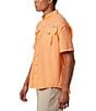 Color:Bright Nectar - Image 3 - PFG Bahama II Relaxed Fit Solid Short Sleeve Woven Shirt
