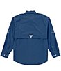 Color:Carbon - Image 2 - PFG Big & Tall Bahama II Omni-Shade Long-Sleeve Woven Shirt