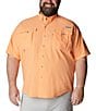 Color:Bright Nectar - Image 1 - PFG Big & Tall Bahama II Solid Short-Sleeve Woven Shirt