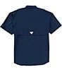 Columbia PFG Big & Tall Bahama II Solid Short-Sleeve Woven Shirt, Color:Open Blue - Image 2