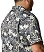 Columbia PFG Big & Tall Super Slack Tide Field Print Short Sleeve Woven Shirt, Color:Cypress/Tropicfield - Image 3