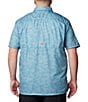 Color:Canyon Blue Keye Takeaway - Image 2 - PFG Big & Tall Super Slack Tide™ Short Sleeve Camp Keye Takeaway Shirt