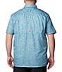 Columbia PFG Big & Tall Super Slack Tide™ Short Sleeve Camp Keye Takeaway Shirt, Color:Canyon Blue Keye Takeaway - Image 2