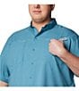 Color:Canyon Blue - Image 4 - PFG Big & Tall Tamiami II Short-Sleeve Solid Shirt